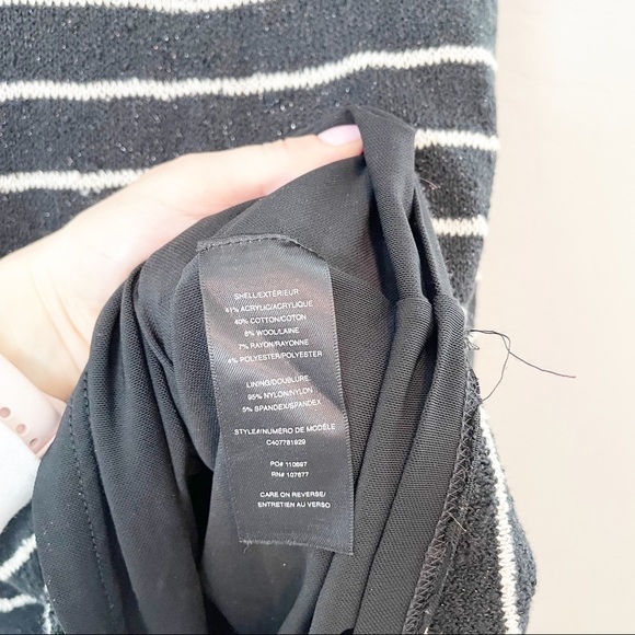 Alice + Olivia Women's Striped Metallic Sweater Dress Fit and Flare Black M - Picture 5 of 7